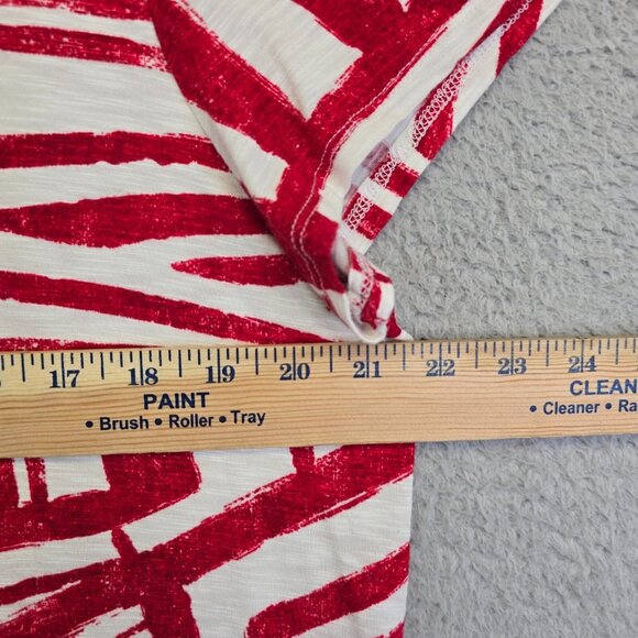 Zenergy by Chicos Top Womens 3 XL/16 Red Scoop Neck Abstract Hippie Y2K Colorful - Picture 4 of 8